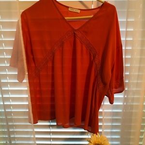 Francesca’s Orange V neck